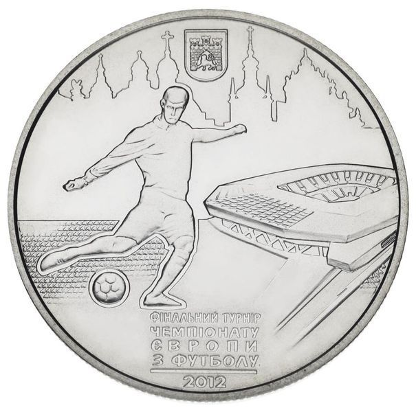 Coin Ukraine 5 hryvnia 2011 UNC European Football Championship 2012 in Ukraine and Poland - Lviv