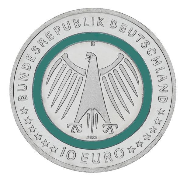 Coin Germany 10 euro 2022 Bimetal with polymer UNC Caring for those in need Pflege