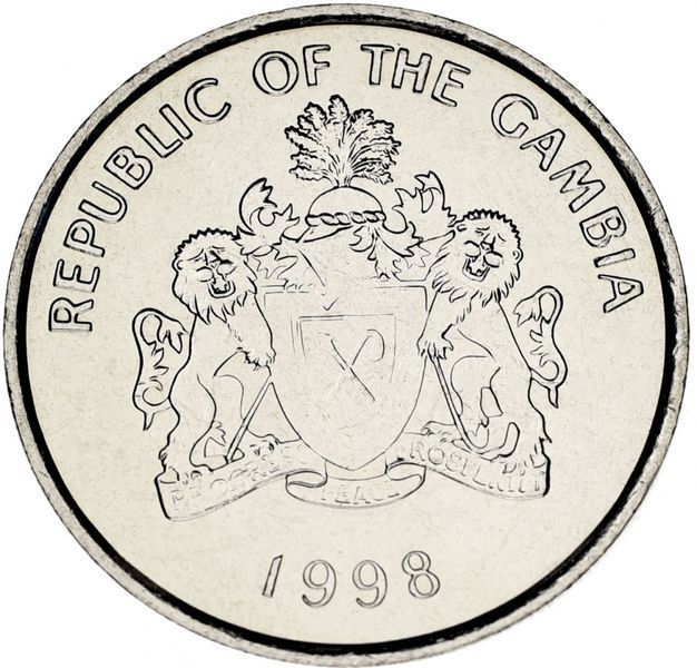 Coin Gambia 25 bututs 1998 AU-UNC