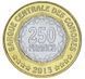 Монета Коморские острова 250 франков 2013 Биметалл UNC 30 лет Центральному банку М21961 фото 1