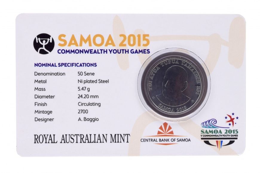 Samoa 50 Seine 2015 UNC Sports Commonwealth Youth Games - Weightlifting