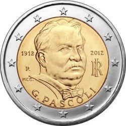 Італія 2 євро 2012 «100 років від смерті Джованні Пасколи» UNC (KM#355) М00160 фото