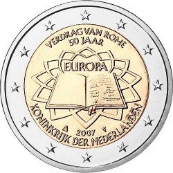 Нидерланды 2 евро 2007 «Римский договор» UNC (KM#273) М00210 фото