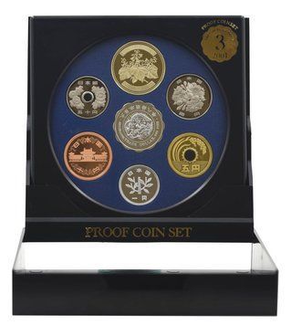 Набір монет Японія набір із 7 монет 2001 Proof 1, 5, 10, 50, 100, 500 єн, пам&rsquo;ятна медаль М24165 фото