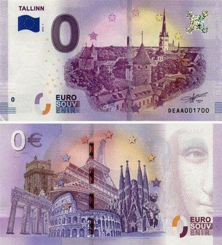 Банкнота Естонія 0 ЄВРО 2018 &laquo;Місто Таллінн&raquo; UNC Б10423 фото