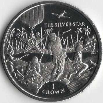Монета Остров Мэн 1 крона 2005 &laquo;Награда Серебрянная звезда&raquo; UNC (KM#1226) М08236 фото