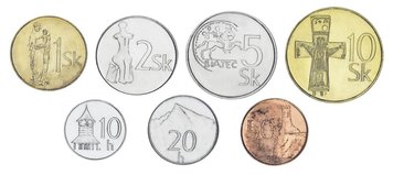 Словакия набор из 7 монет 1993-2007 UNC 10, 20, 50 геллеров, 1, 2, 5, 10 крон М00110 фото