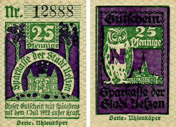 Banknote Germany Notgeld 25 pfennig 1922 F-VF Juelsen