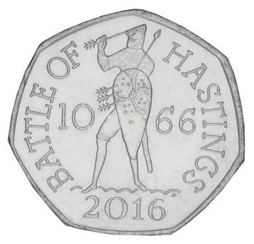 Монета Великобританія 50 пенсів 2016 &laquo;Битва при Гастінгсі&raquo; UNC М05841 фото