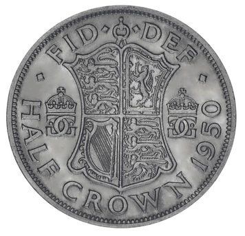 Монета Великобританія 1/2 крони 1950 F-VF Half Crown М18187 фото
