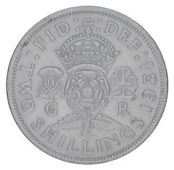 Монета Великобританія 2 шилінги 1951 F-VF М20904 фото