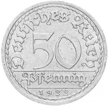 Німеччина 50 пфенігів 1920-1922 VF (KM#27) М08844 фото