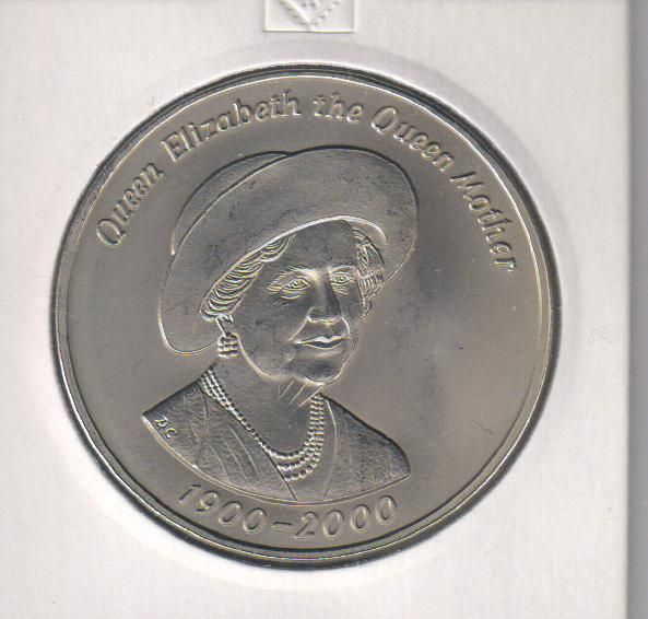 Tristan da Cunha 50p 2000 "100th Anniversary of the Birth of the Queen Mother" UNC (KM # 10)