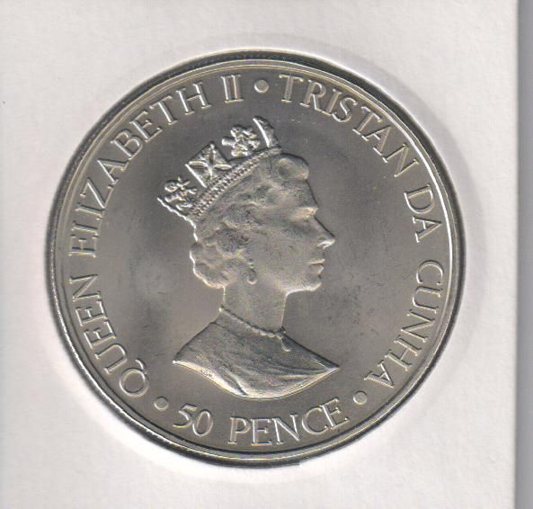 Tristan da Cunha 50p 2000 "100th Anniversary of the Birth of the Queen Mother" UNC (KM # 10)