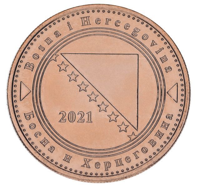 Монета Боснія та Герцеговина 50 фенінгів 2021 UNC М21623 фото