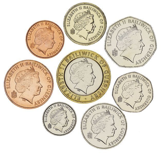 Coins set Guernsey set of 8 coins 1998-2012 UNC 1, 2, 5, 10, 20, 50 pence, 1, 2 pounds