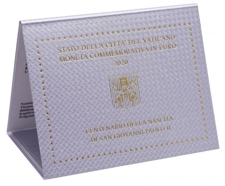 Vatican 2 euro 2020 Bimetal UNC 100th anniversary of the birth of Pope John Paul II