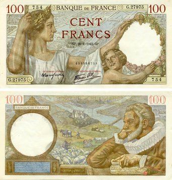 France 100 francs 1942 VF-AU (P94)