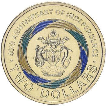 Solomon Islands $ 2 2018 "40 Years of Independence" UNC