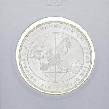 Монета Німеччина 10 євро 2002 &laquo;Презентація євро&raquo; Срібло UNC М10874 фото