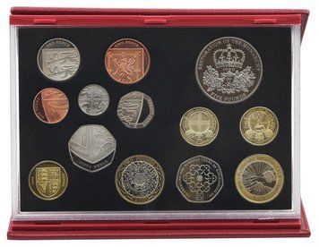 Набір монет Великобританія набір з 13 монет 2010 Proof 1, 2, 5, 10, 20, 50, 50 пенсів, 1, 1, 1, 2, 2, 5 фунтів М23772 фото