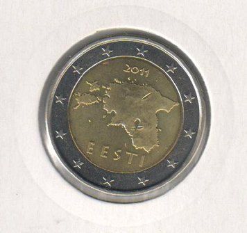 Естонія 2 євро 2011 UNC (KM#68) М03259 фото