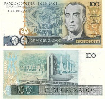 Brazil 100 Cruzado 1987 UNC (P211)