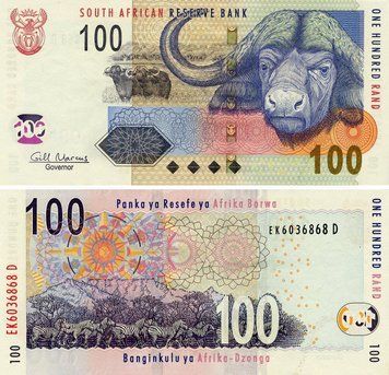 ЮАР 100 ранд 2005 UNC Буйвол (P131a) Б24481 фото