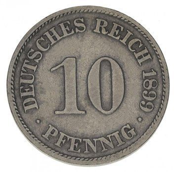 Germany 10 pfennigs 1899 F-VF Out of circulation