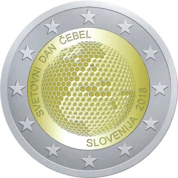 Slovenia 2 euro 2018 World Bee Day UNC