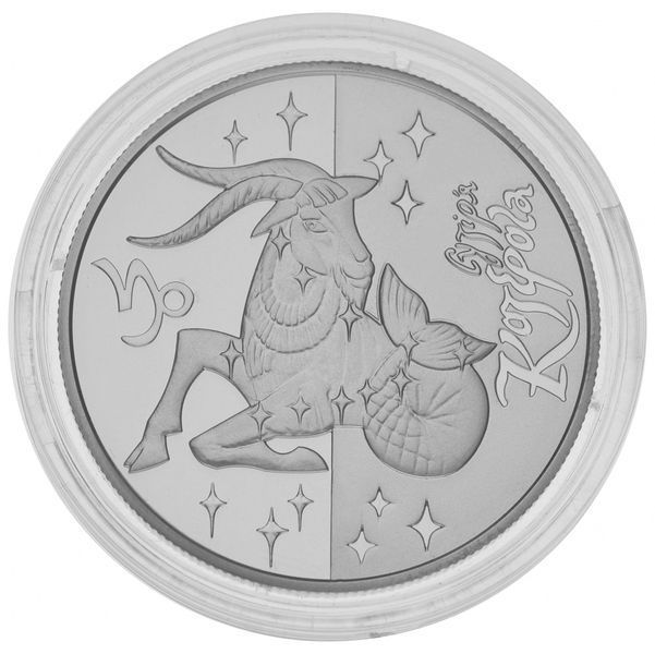 Монета Україна 5 гривень 2007 Знаки зодіаку - Козеріг Срібло Proof (KM # 461) М01283 фото