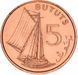 Coin Gambia 5 bututs 1998 AU-UNC