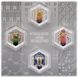 Coins set Ukraine set of 4 coins 2018 Silver 100th Anniversary of the Academy of Sciences Era, man, time, UNC space