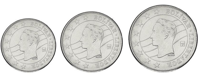 Набір монет Венесуела набір з 3 монет 2016 UNC 10, 50, 100 болівар М13468 фото