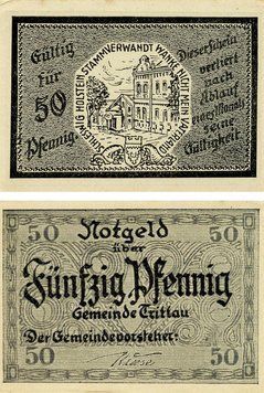 Banknote Germany Notgeld 50 pfennigs F-VF Schleswig-Holstein