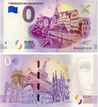 Банкнота Німеччина 0 ЄВРО 2018 UNC Неккарфронт Б17625 фото