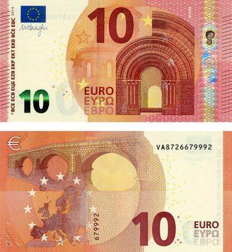 Spain 10 Euro 2014 VA V007 Draghi UNC