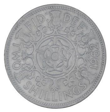 Монета Великобританія 2 шилінги 1962 F-VF М20905 фото