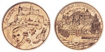 Австрія 10 євро 2014 &laquo;Зальцбург&raquo; UNC (KM#3232) М04941 фото