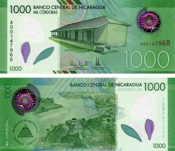 Nicaragua 1000 Cordoba 2019 UNC Polymer (P214)