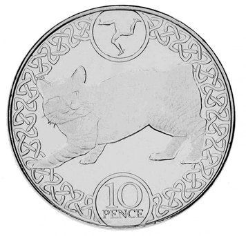 Острів Мен 10 пенсів 2017 UNC Кот Кішка М13915 фото