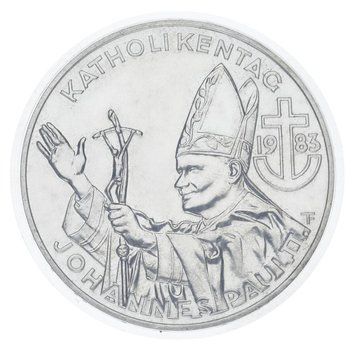 Монета Австрія 500 шилінгів 1983 Срібло AU-UNC Католицький день &mdash; Папа Іоанн Павло II (Ag 925, 24 грами) М24073 фото