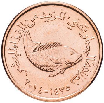 ОАЕ 5 филс 2014 UNC М08895 фото