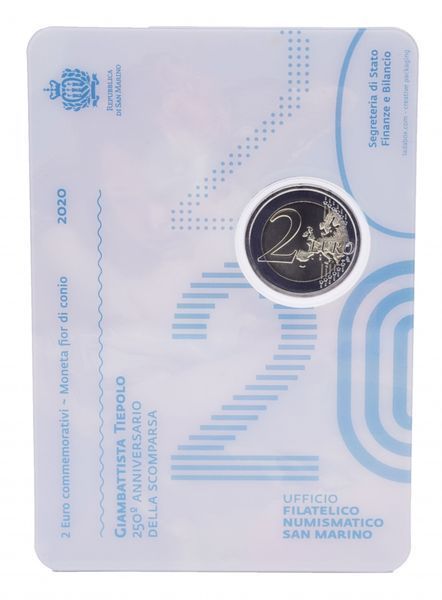 Coin San Marino 2 euros 2020 Bimetal UNC 500th anniversary of the death of Rafael Santi