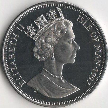 Остров Мэн 1 крона 1997 &laquo;Мотосерия ТТ. Мотоцикл. Хонда 1967&raquo; UNC (KM#788) М08084 фото