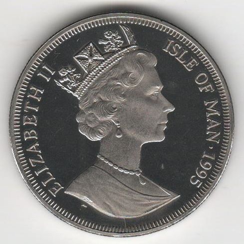 Isle of Man 1 crown 1995 &ldquo;A man in flight.&nbsp;Airplane.&nbsp;Focke-Wulf &raquo;UNC (KM # 439.2)