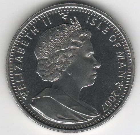Остров Мэн 1 крона 2007 &laquo;Кот. Кошка&raquo; UNC (KM#1307.1) М08287 фото
