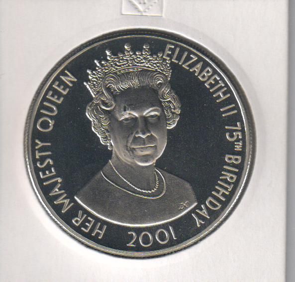 Tristan da Cunha 50 pence 2001 "75th Anniversary of Queen Elizabeth II" UNC (KM # 12)