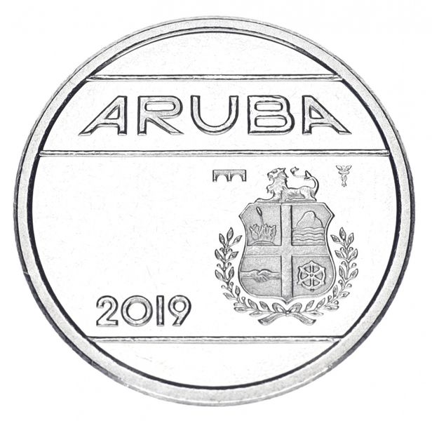 Aruba 25 cents 2019 UNC