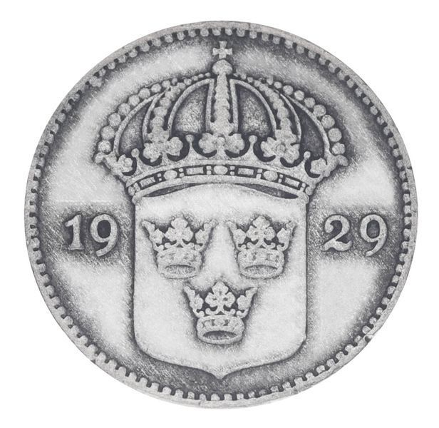 Монета Швеція 10 ере 1929 Срібло F-VF (Ag 400, 1,45 г) М19898 фото